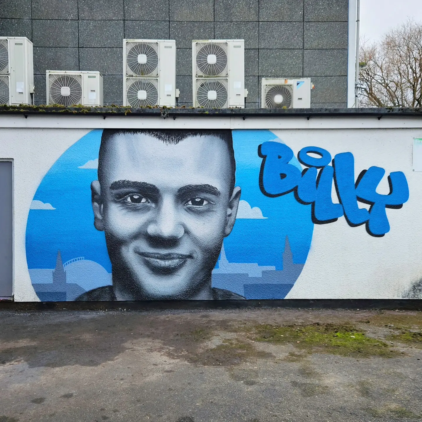 Mural of Billy from Phoenix Rise BBC tv program