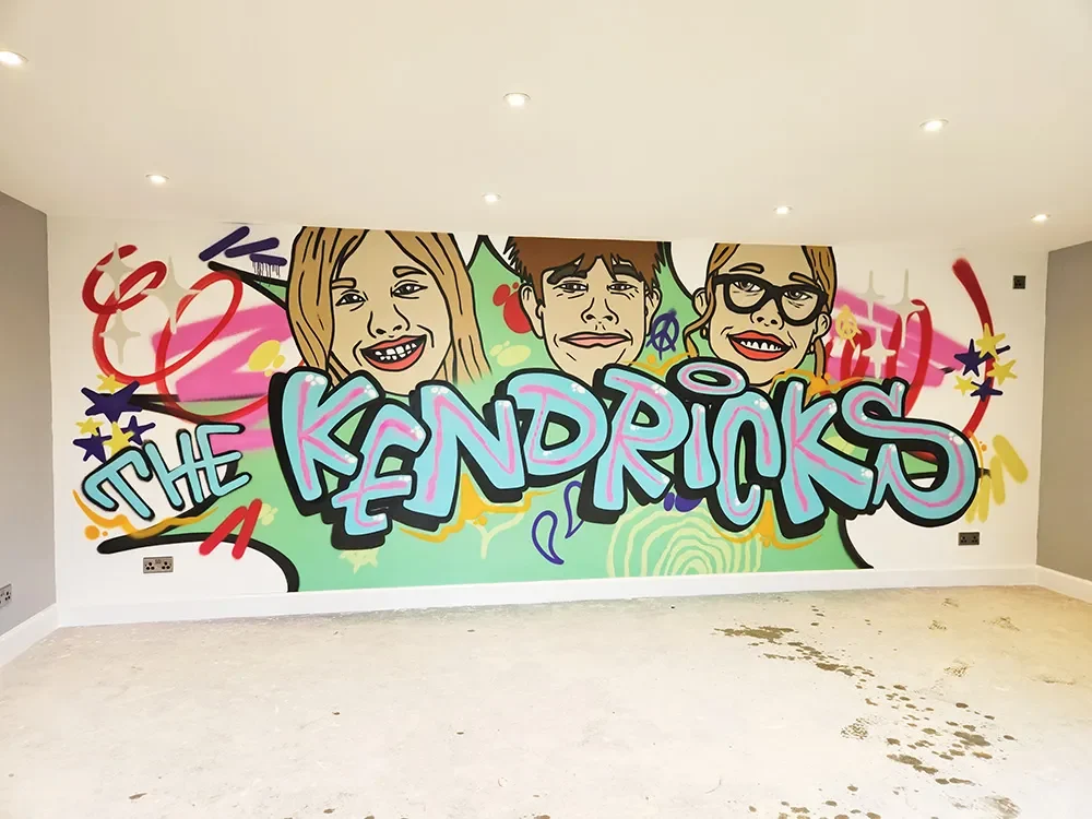 Kendricks Family Games room Graffiti in Redditch, Birmingham